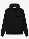 Men's Logo Pullover Hoodie Black - FEAR OF GOD ESSENTIALS - BALAAN 4