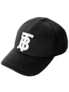 TB Logo Monogram Cotton Jersey Ball Cap Black - BURBERRY - BALAAN.
