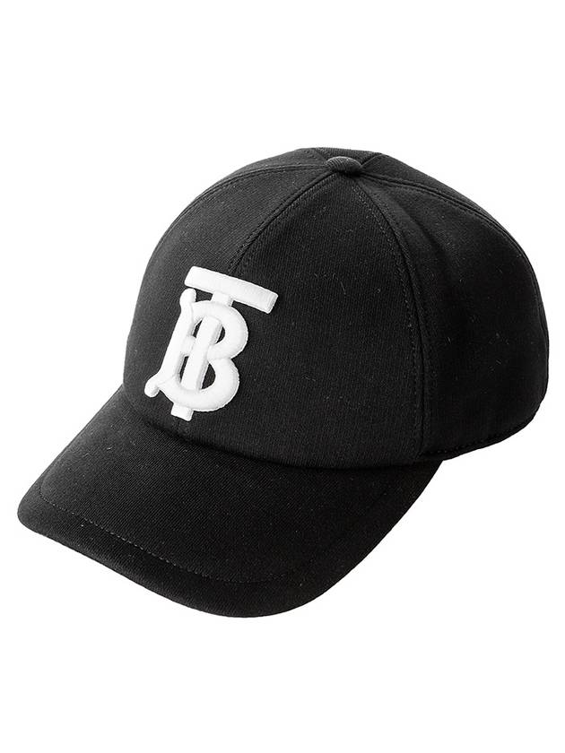 TB Logo Monogram Cotton Jersey Ball Cap Black - BURBERRY - BALAAN 1