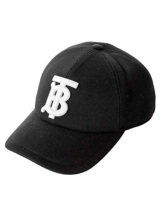TB Logo Monogram Cotton Jersey Ball Cap Black - BURBERRY - BALAAN.