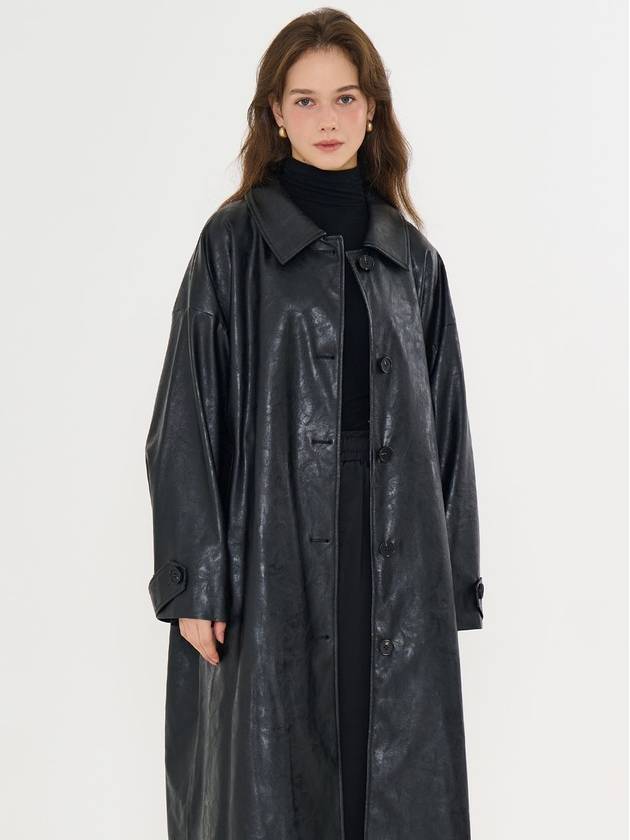 MET eco leather long coat - METAPHER - BALAAN 7