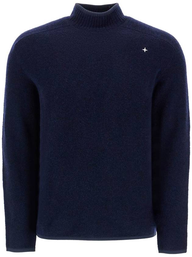 brushed wool blend pullover sweater - STONE ISLAND - BALAAN 1