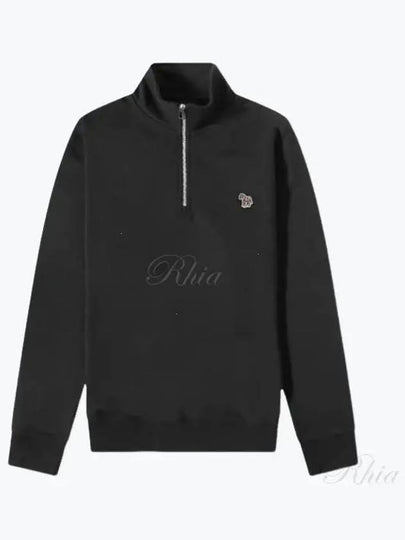 Zebra Zip Neck Sweatshirt Black - PAUL SMITH - BALAAN 2