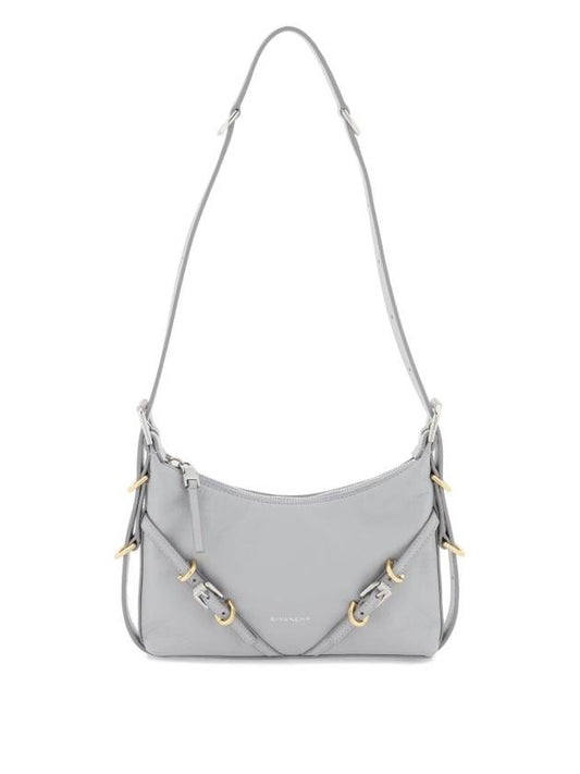 Voyou Small Leather Shoulder Bag Grey - GIVENCHY - BALAAN 1