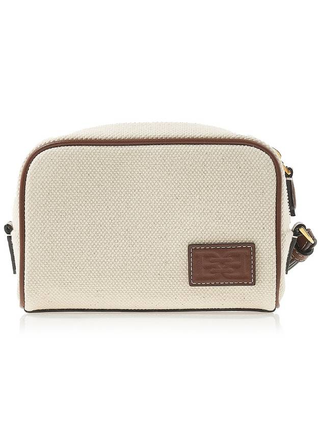 Logo Print Zipper Pouch Bag Beige - BALLY - BALAAN 4