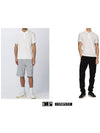 Chest Logo Short Sleeve PK Shirt White - CP COMPANY - BALAAN.