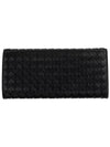 Intrecciato Continental Long Wallet Black - BOTTEGA VENETA - BALAAN 3