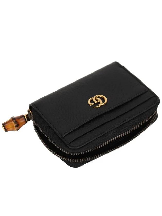 Women’s Bamboo Double G Card Wallet Black - GUCCI - BALAAN 5