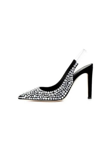 WOMEN BRAQUEL Slingback High Heels Black - GIUSEPPE ZANOTTI - BALAAN 1