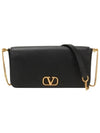 V Logo Signature Clutch Bag Black - VALENTINO - BALAAN 2