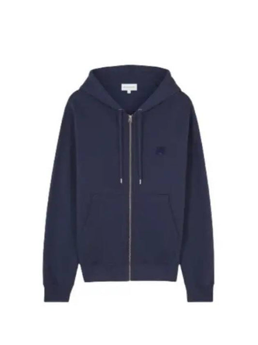 Bold Fox Head Patch Cotton Hooded Zip-Up Ink Blue - MAISON KITSUNE - BALAAN 2