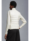 High Neck Padded Wool Cardigan White - MONCLER - BALAAN 4