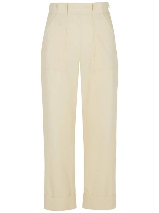 Max Mara Palio' White Cotton Pants - MAX MARA - BALAAN 1