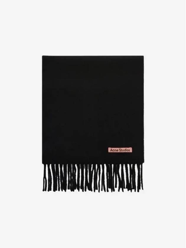 Wool Fringe Muffler Black - ACNE STUDIOS - BALAAN 2