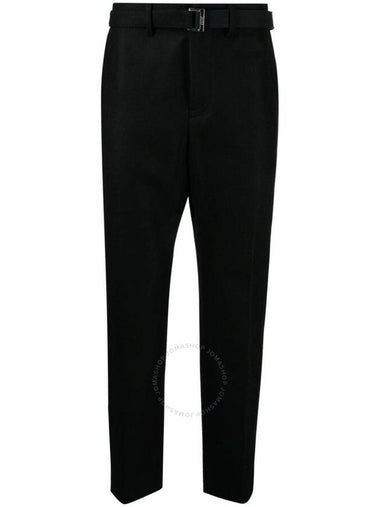 Sacai Men's Black Wool Tailored Cropped Trousers, Brand Size 1 (Small) - SACAI - BALAAN 1