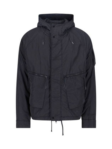 Lens Wappen Hooded Jacket Black - CP COMPANY - BALAAN 1