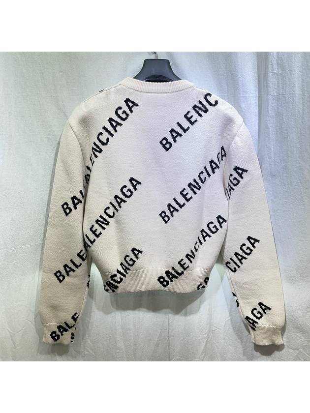 Men s new level multi logo wool over knit - BALENCIAGA - BALAAN 4