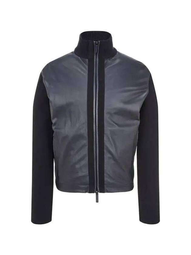 Men s leather front knit jacket black 270385 - EMPORIO ARMANI - BALAAN 1