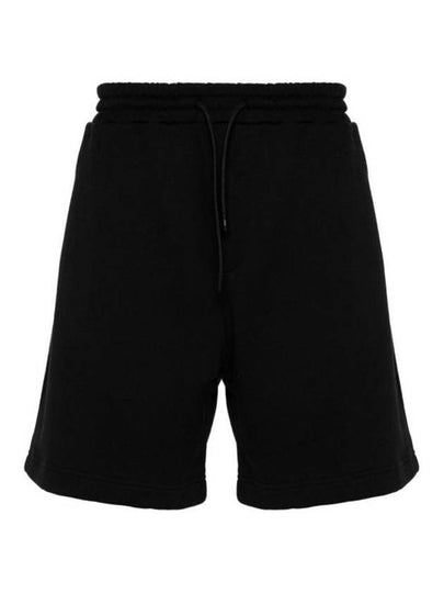 Micro Logo Cotton Shorts Black - MSGM - BALAAN 2