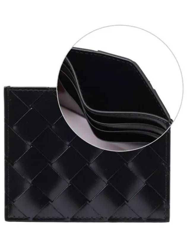 Intrecciato Spazzolato Card Holder Black - BOTTEGA VENETA - BALAAN 2