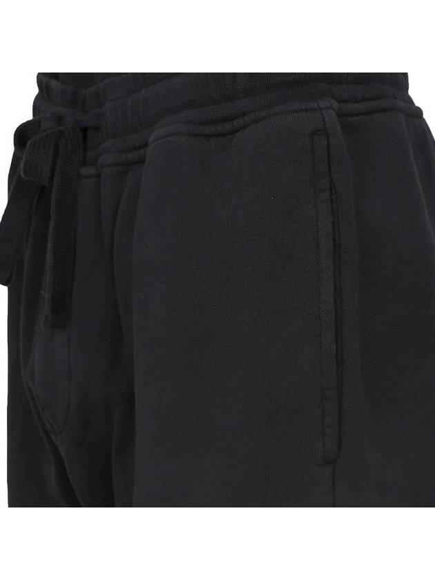 Cotton Fleece Cargo Truck Pants Black - STONE ISLAND - BALAAN 8