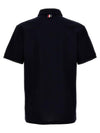 RWB Stripe Polo Shirt Navy - THOM BROWNE - BALAAN 3