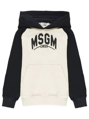 Kids Women Hoodie Cream Black F4MSJBHS225 01305 - MSGM - BALAAN 1