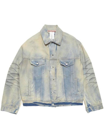 Oversized Fit Denim Jacket Light Blue - ACNE STUDIOS - BALAAN 1