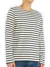 Minquiers Modern Stripe Long Sleeve T-Shirt Ecru Marine - SAINT JAMES - BALAAN 5