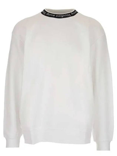 Acne logo neck brushed sweatshirt white BI0078 183 - ACNE STUDIOS - BALAAN 2