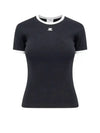 Bumpy Contrast Re-Edition Short Sleeve T-Shirt Black - COURREGES - BALAAN 2