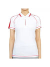 Women's Kourtney Polo Short Sleeve T-Shirt White - J.LINDEBERG - BALAAN 1