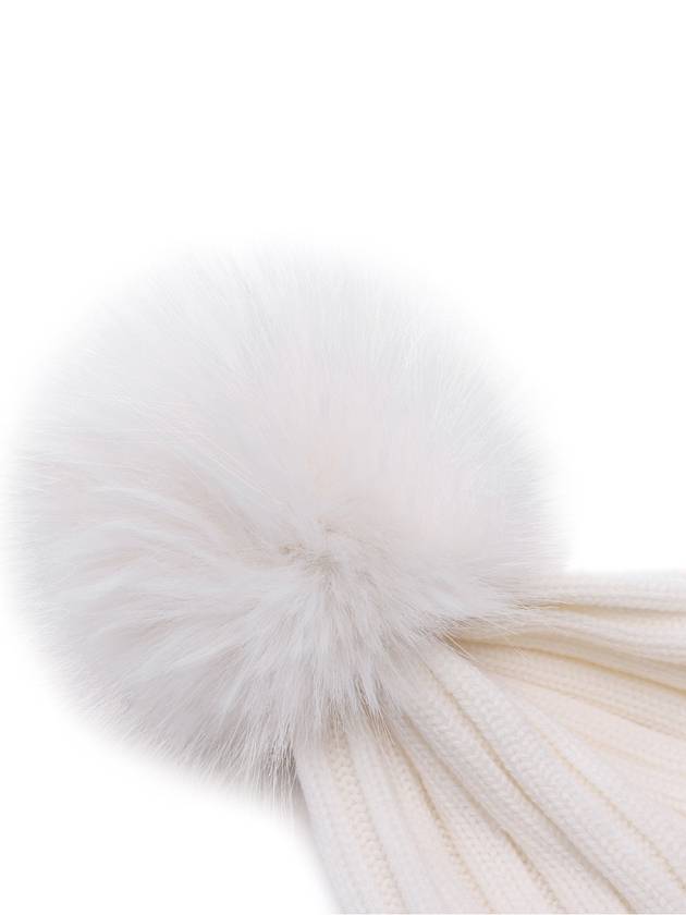 pom wool beanie white - MONCLER - BALAAN 4