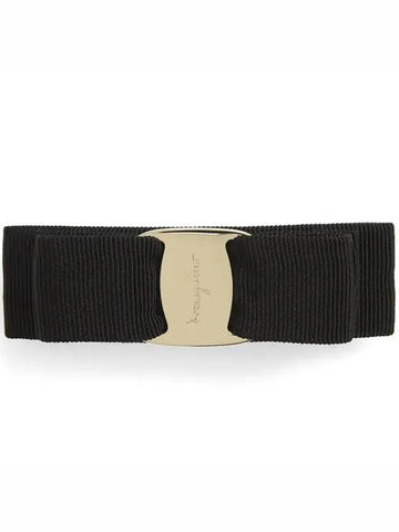 Salvatore Ferragamo VARA Vara Bow Grosgrain Hair Clip Black - SALVATORE FERRAGAMO - BALAAN 1