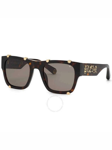 Philipp Plein Brown Square Men's Sunglasses SPP042W 0722 54 - PHILIPP PLEIN - BALAAN 1