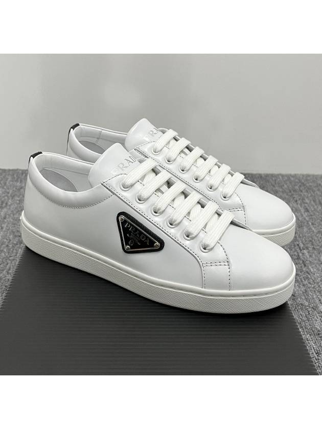 Triangle Logo Low Top Sneakers White - PRADA - BALAAN 3