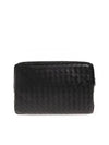 Intrecciato Zipper Leather Laptop Sleeve Black - BOTTEGA VENETA - BALAAN 2