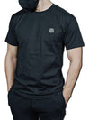 Logo Patch Cotton Short Sleeve T-Shirt Black - STONE ISLAND - BALAAN 2