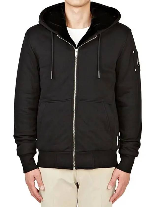 Classic Bunny Zip Up Hoodie Black Lining Black - MOOSE KNUCKLES - BALAAN 4