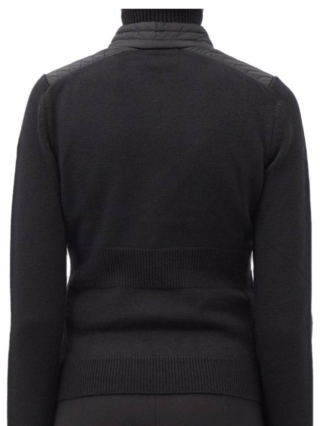 Women's Grenoble Logo Mix Padded Cardigan Black - MONCLER - BALAAN 4