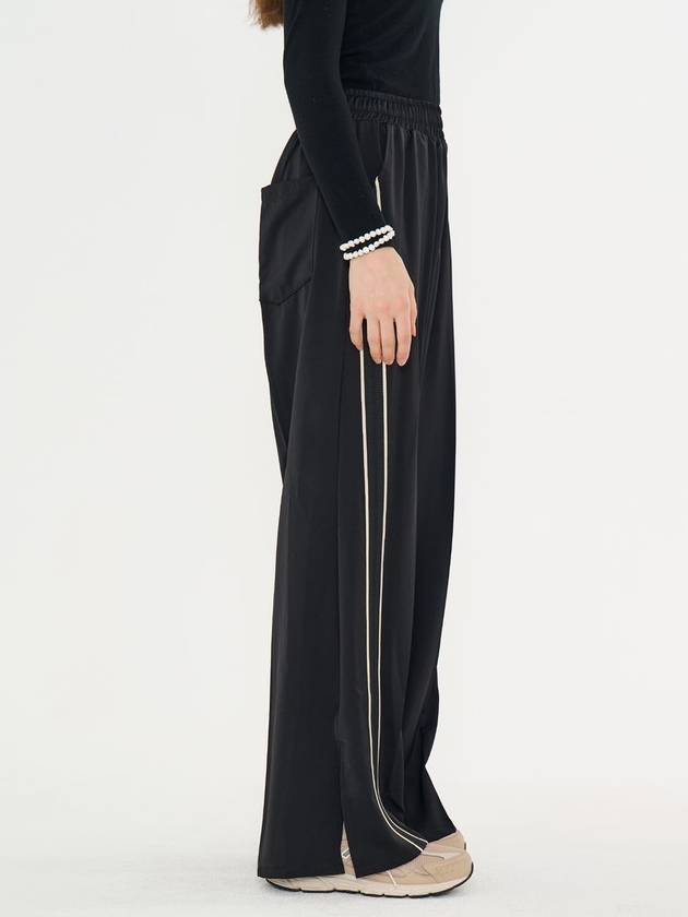 MET slit wide slacks black - METAPHER - BALAAN 6