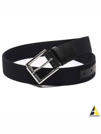 Zebra Broad Strap Leather Belt Navy - PAUL SMITH - BALAAN 2