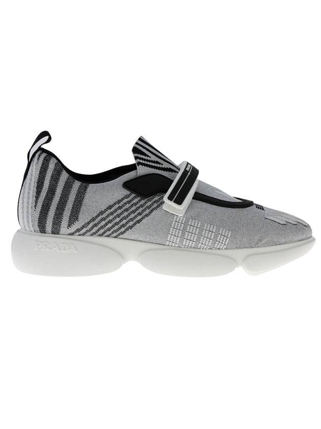 Cloud Burst Low Top Sneakers Grey - PRADA - BALAAN 1