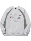 Shooting Bear Raglan Sweatshirt Melange White - CPGN STUDIO - BALAAN 3