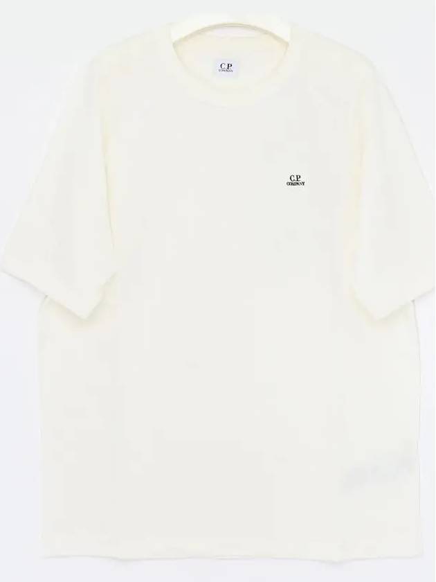 30/1 Sponge Fleece Short Sleeve Sweatshirt White - CP COMPANY - BALAAN 2