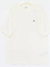 30/1 Sponge Fleece Short Sleeve Sweatshirt White - CP COMPANY - BALAAN 3