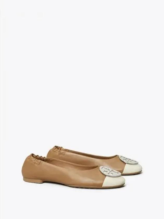 Clair toe ballet shoes light cream silver domestic product - TORY BURCH - BALAAN 1
