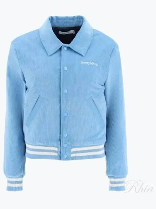 Wellness Corduroy Bomber Jacket Blue - SPORTY & RICH - BALAAN 2