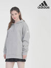 Fleece Pullover Brushed Hooded Sweatshirt AD HD1 Gray HR8474 - ADIDAS - BALAAN 3