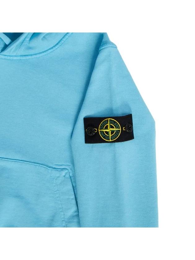 Kids Wappen Patch Hoodie Aqua - STONE ISLAND - BALAAN 5